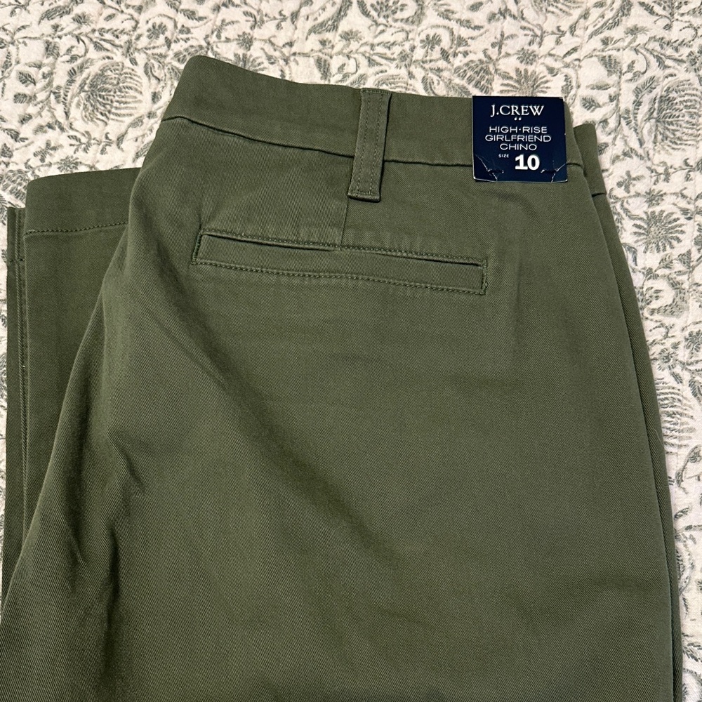 J. Crew Factory Women’s Girlfriend Green Chinos